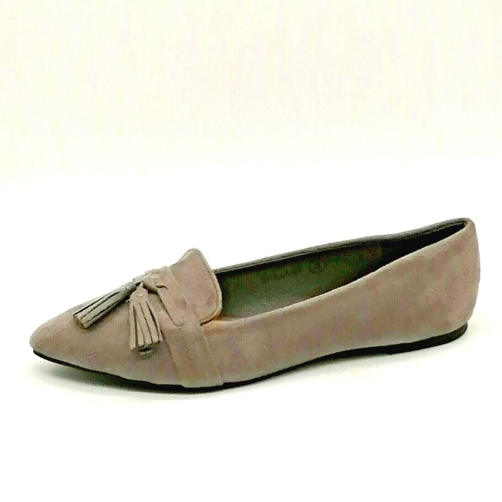 Refresh Shoes Womens Shilla 04 Flat Heel Tassel Front Charcoal 8 NEW